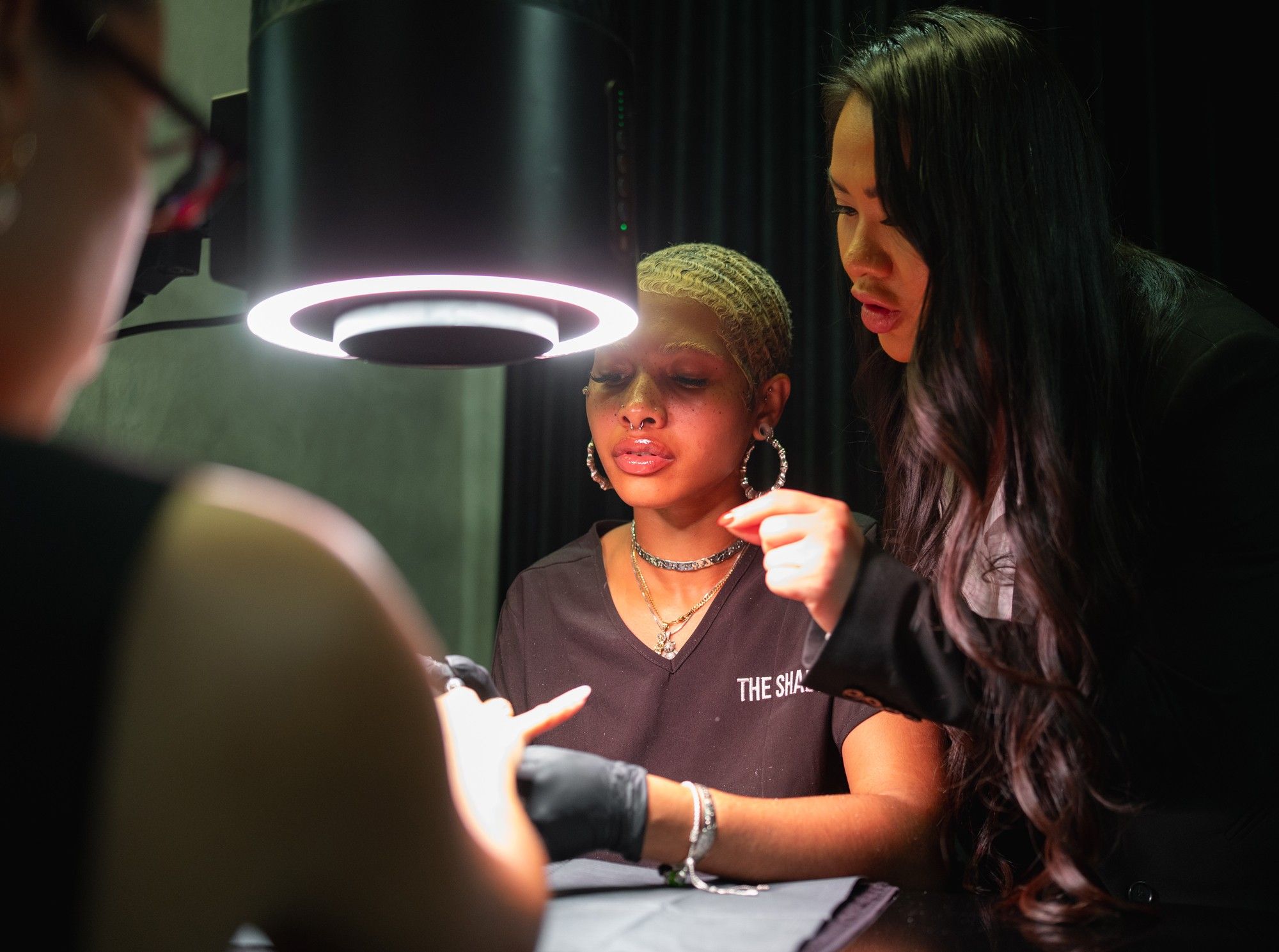 Destinny teaching an in-house education session